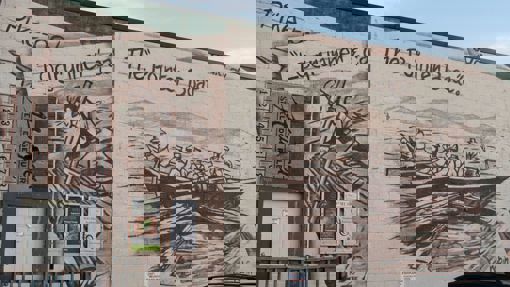 Photo of the Spring Harvest: An Artist's Sketchbook mural.