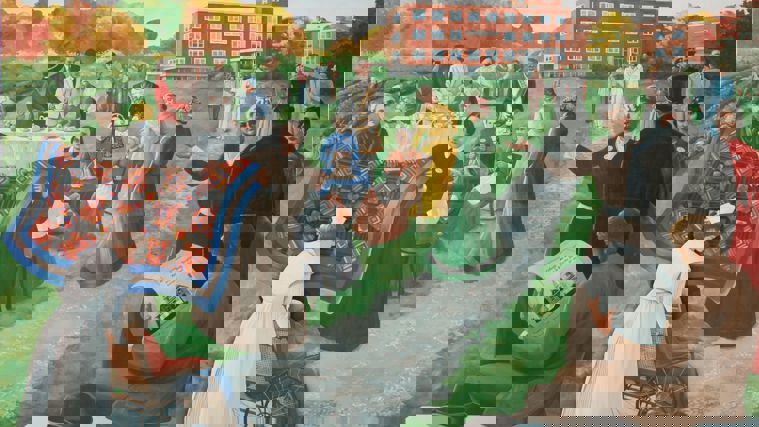 Photo of the A Century of Service mural.