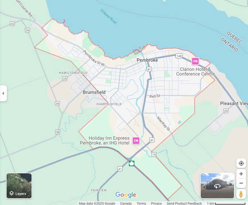 Ottawa River Transit Service Map