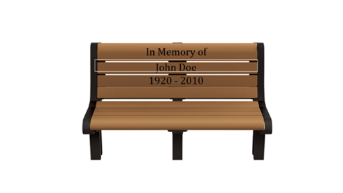 Example commemorative bench