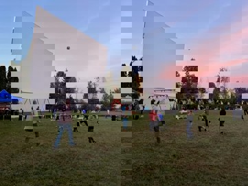 photo of spooky movie night