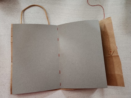 inside look at the upcycled notebook