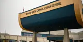 Front of Bishop Smith Catholic High School.