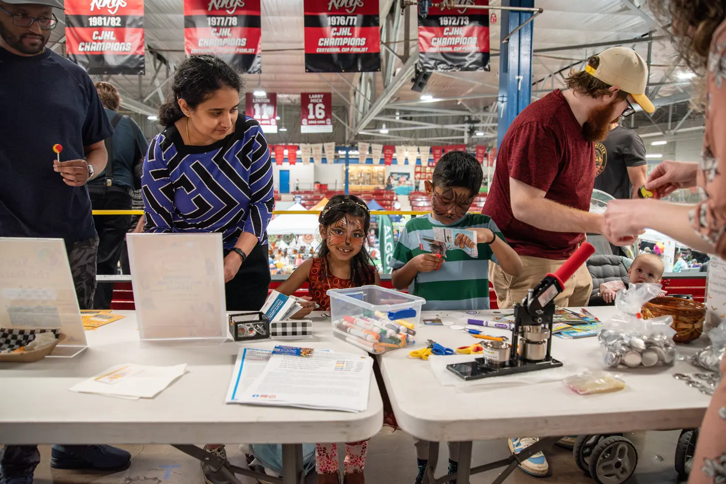 People doing crafts.